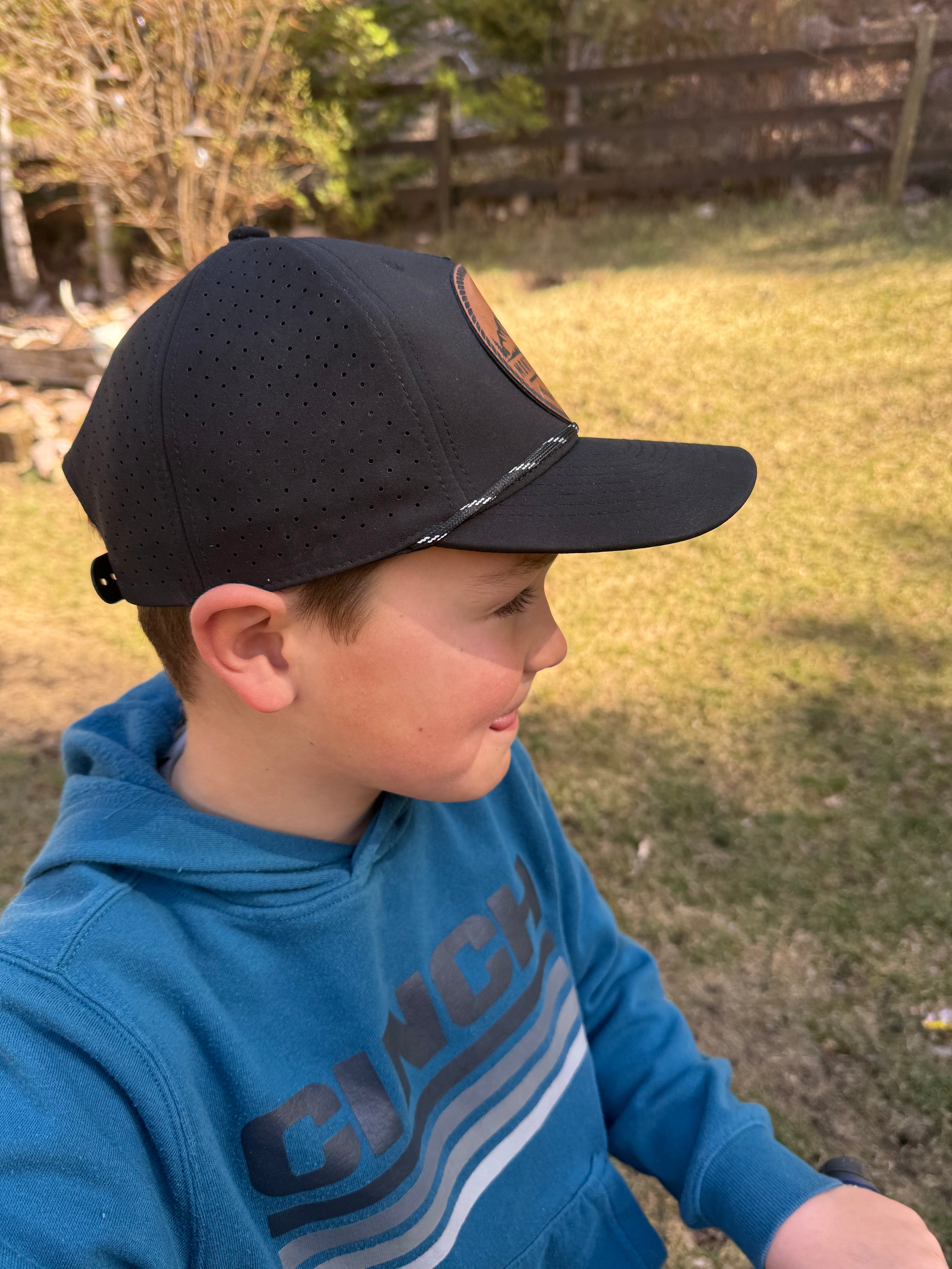 Montana Made Leather Patch Hat – Black Performance
