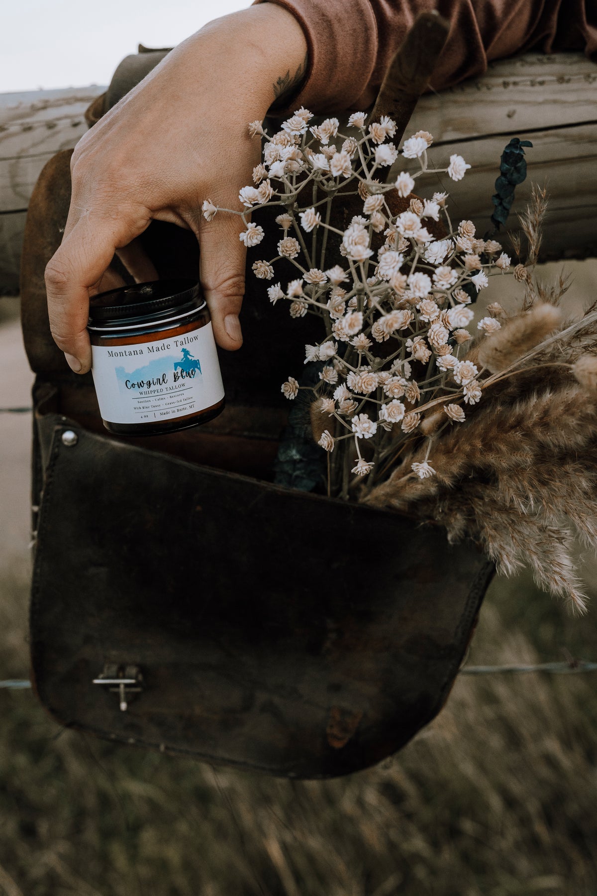 *Cowgirl Blue - Blue Tansy Whipped Tallow: Give Stressed Skin a Chance to Breathe