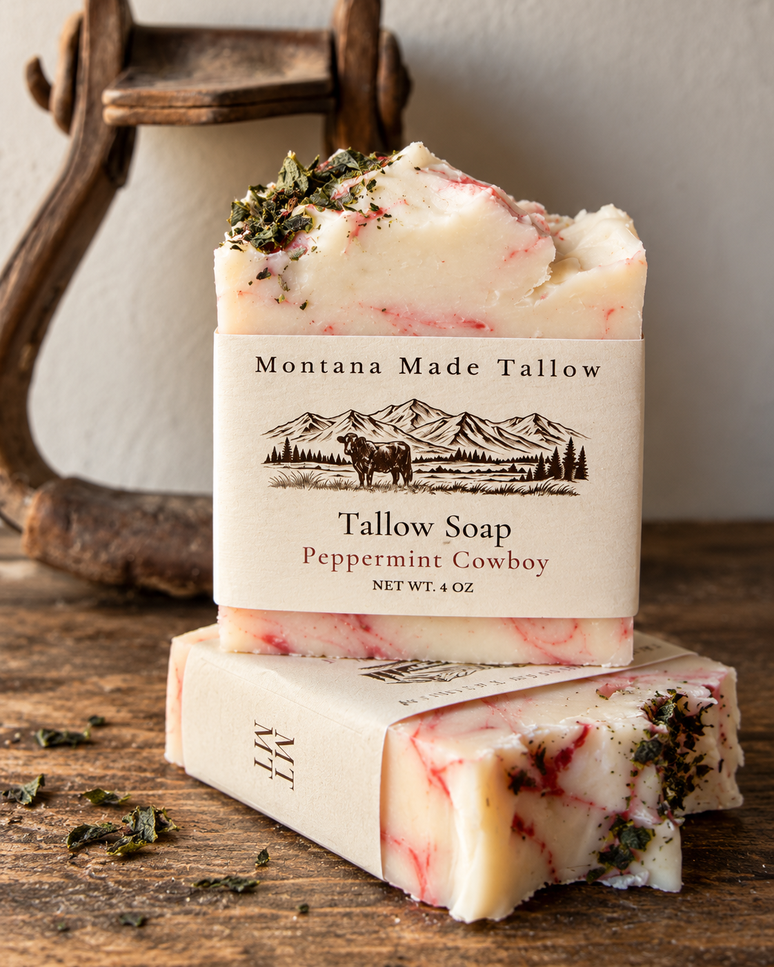 Peppermint Cowboy Tallow Soap