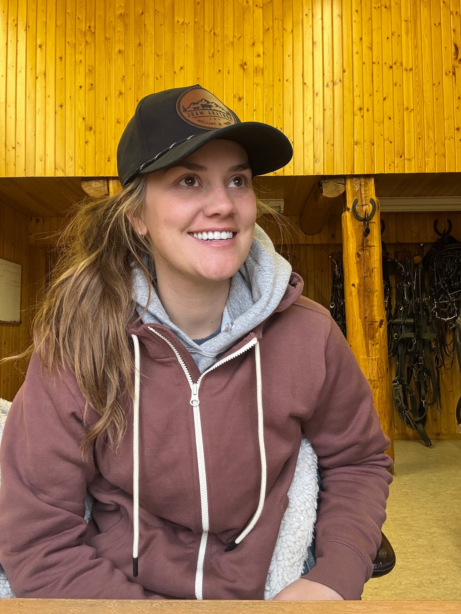 Montana Made Leather Patch Hat – Black Performance