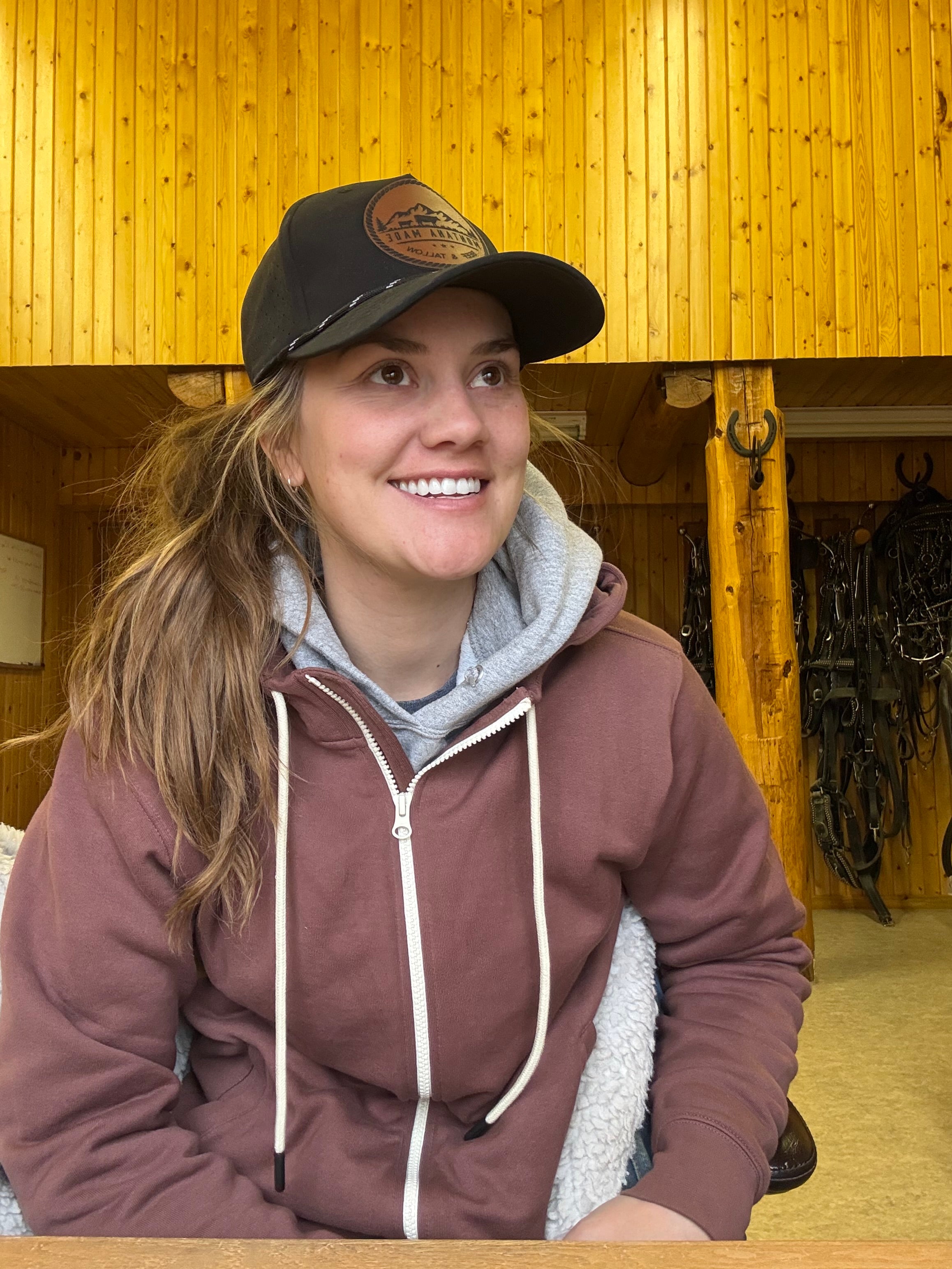 Montana Made Leather Patch Hat – Black Performance
