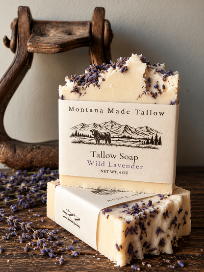 Lavender Tallow Soap | Handcrafted Moisturizing Bar Soap