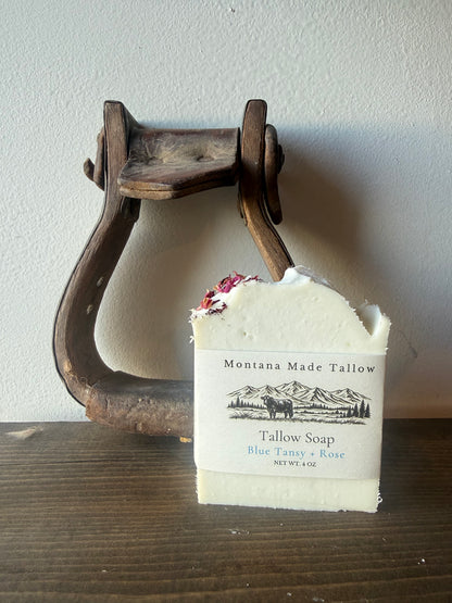 Blue Tansy + Rose Tallow Soap: For Calm, Healthy-Looking Skin