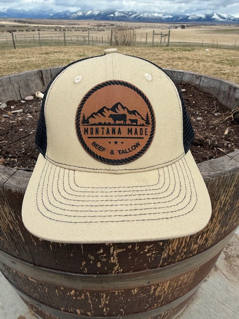 Montana Made Leather Patch Hat – Classic Tan