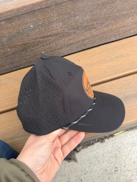 Montana Made Leather Patch Hat – Black Performance