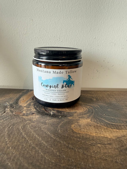 *Cowgirl Blue - Blue Tansy Whipped Tallow: Give Stressed Skin a Chance to Breathe