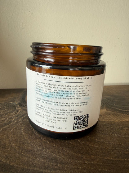 *Cowgirl Blue - Blue Tansy Whipped Tallow: Give Stressed Skin a Chance to Breathe