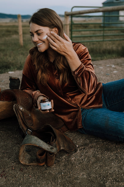 *Cowgirl Blue - Blue Tansy Whipped Tallow: Give Stressed Skin a Chance to Breathe