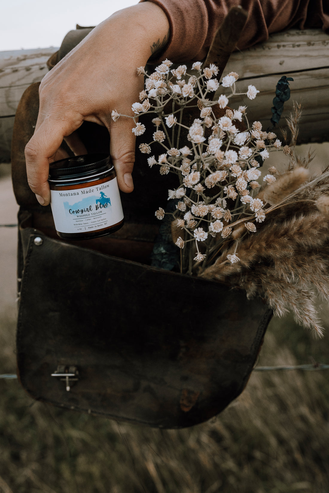 *Cowgirl Blue - Blue Tansy Whipped Tallow: Give Stressed Skin a Chance to Breathe